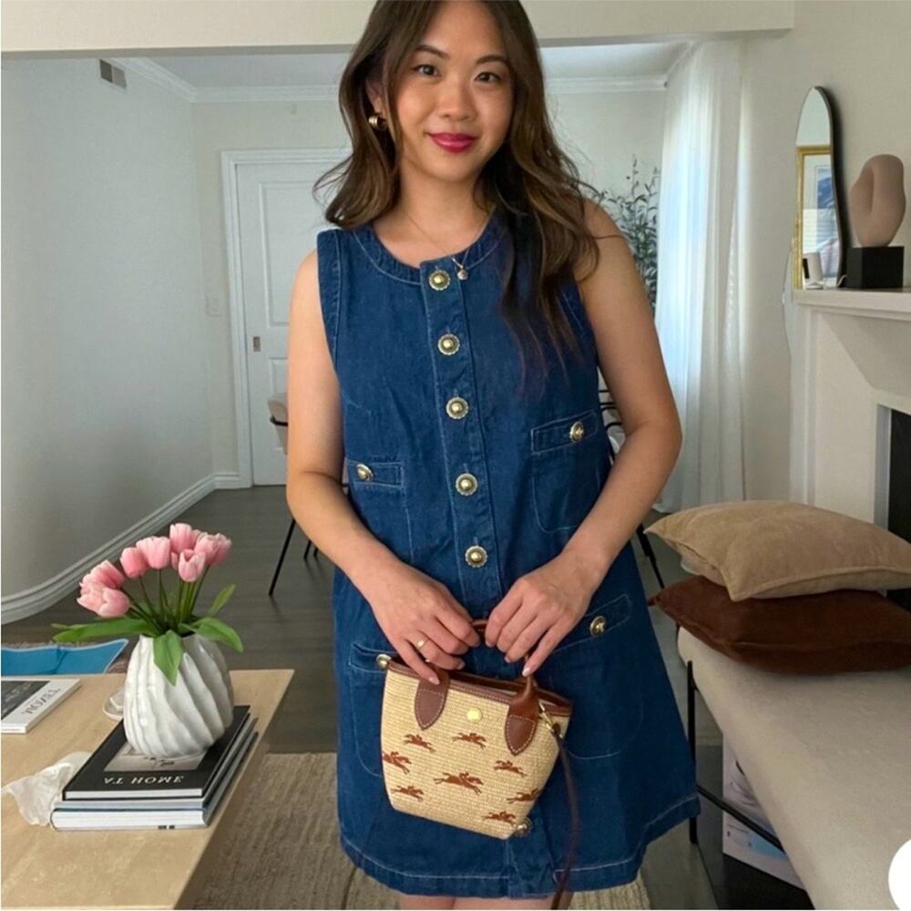 Reformation Tropez Denim Mini Dress 12 - Picture 4 of 9